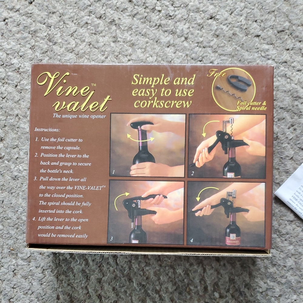 Brand new vine valet wine opener